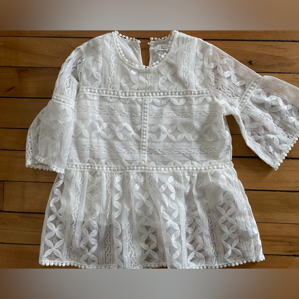 Chicwish white lace blouse